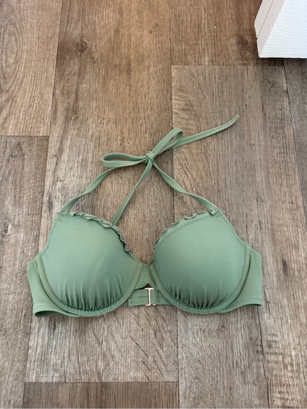 Shade & Shore Sage Green Halter Bikini Top